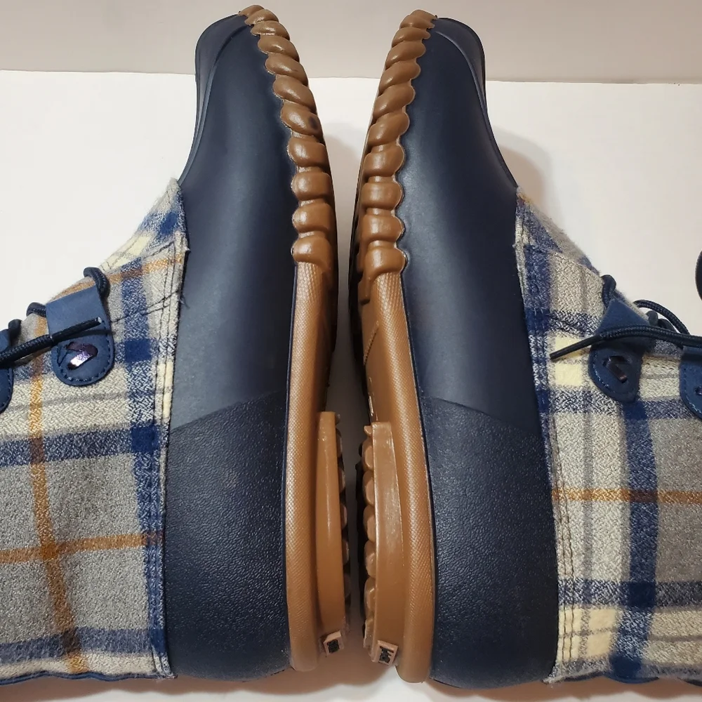 Jack Rogers Haley Plaid High Top Duck Boots Size 11 Tartan